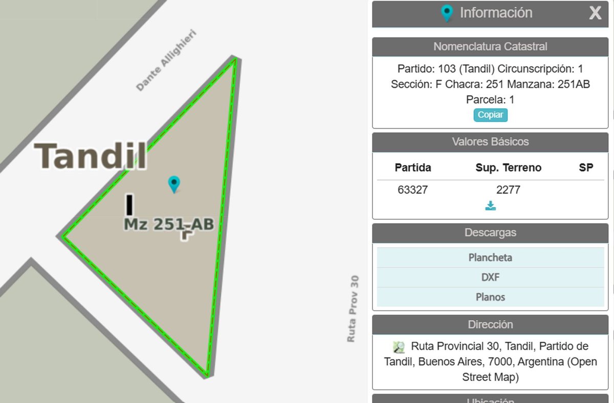 Lote en Venta en Tandil, Buenos Aires Interior
