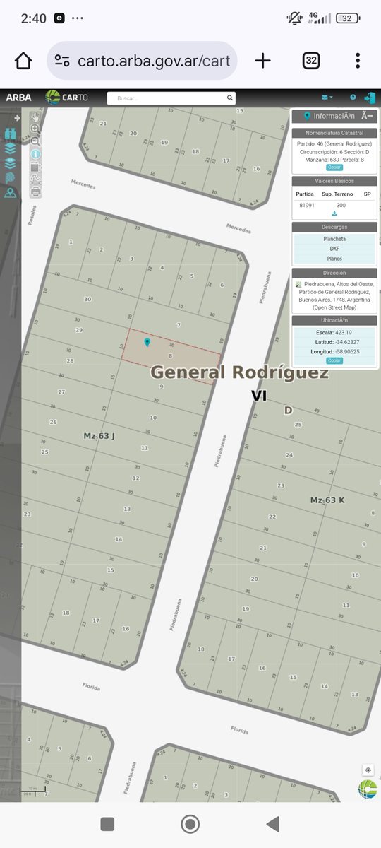 Lote en Venta en General Rodriguez, G.B.A. Zona Oeste